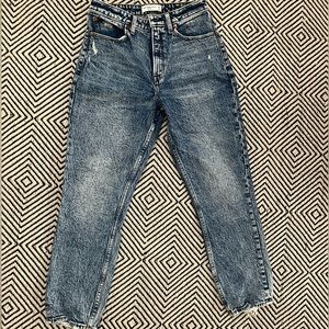 Abercrombie and Fitch curve love high rise mom jeans